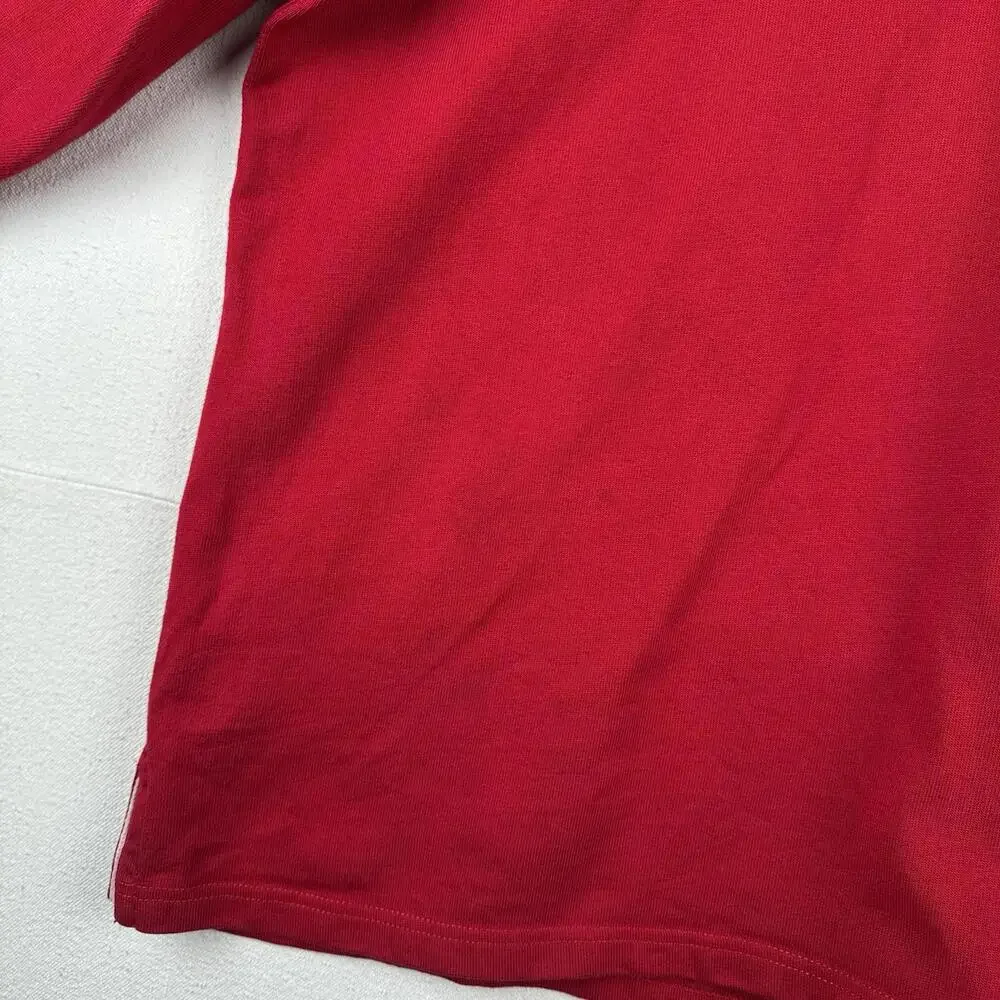 Polo Ralph Lauren Rugby Shirt Red Quilted Shoulders Elbow‎ Patches 3XB *Read